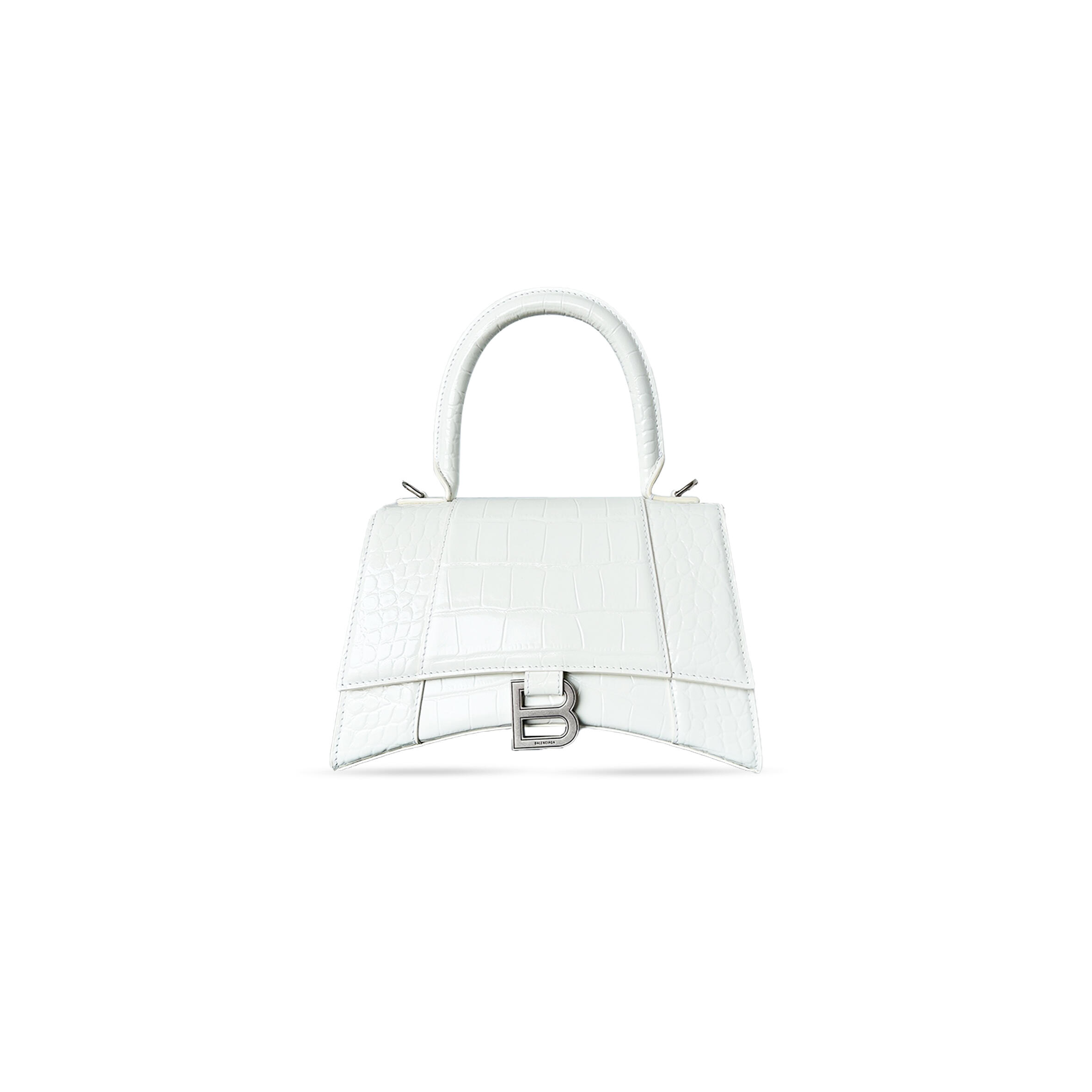 BALENCIAGA WOMEN'S HOURGLASS HANDBAG SMALL IN WHITE 5935461LV074000 (22.9*15*9.9cm)